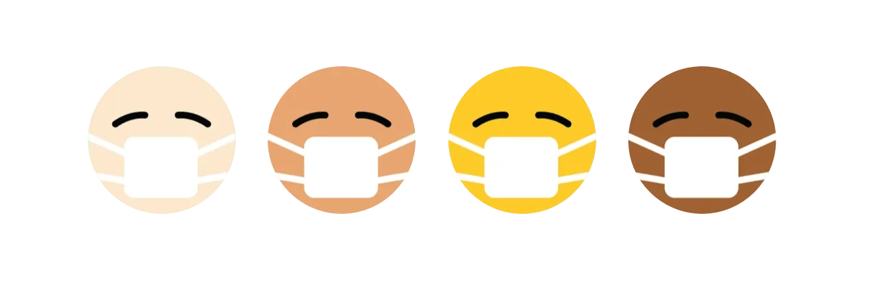 Emoji with facemasks