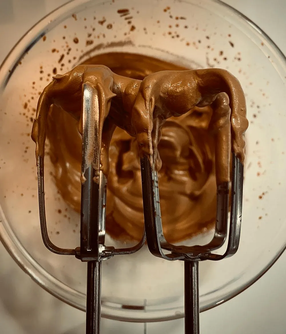 Whipped coffee and whisk